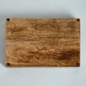 ถาดเสิร์ฟไม้มะม่วงเป็นมิตรกับสิ่งแวดล้อมแบบพรีเมียมถาดตกแต่งด้วยรูปทรงสี่เหลี่ยมผืนผ้าหรูหราเคลือบผิวเคลือบฟันคุณภาพสูงอุปกรณ์สำหรับโรงแรมมาใหม่ - Product Image 5