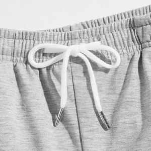 professional factory custom <b>mens</b> sewat shorts drawstring waist solid color <b>men's</b> board short with OEM service heather <b>grey</b> color - Product Image 3