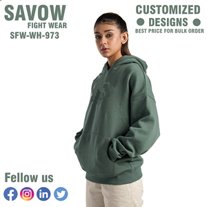 Sweat-shirts pour femmes, surdimensionnés, personnalisés, en coton 100%, avec logo sur le devant, en molleton, streetwear, vêtements d'hiver - Product Image 4