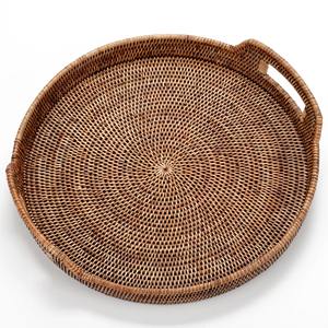 Plateau de service en coquillages en rotin Ocean Breeze, tissé à la main, cadeau de vacances parfait et présentoir de table - Product Image 4