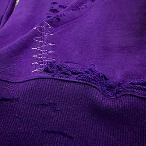 เสื้อฮู้ดซิปผู้ชายสไตล์สตรีทแวร์ ดีไซน์ฟอกสีแบบ Speedy Industry พร้อมลายปักแบบ Distress  ผ้าฝ้าย 100% - Product Image 6