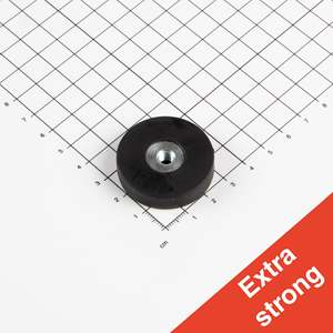 Sistema magnetico gommato Ø36x8,5mm con filettatura interna - Product Image 1
