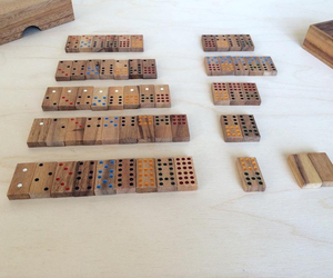 Dominos 9 pouces faits à la main, écologiques, polis, style animal, forme rectangulaire, jeu de société pour tous les âges, cadeau de vacances - Product Image 6