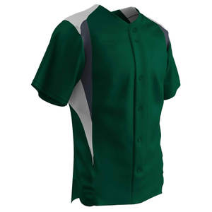 เสื้อเบสบอลกระดุมเต็มโพลีเอสเตอร์สีล้วนสำหรับผู้ผลิตซอฟต์บอลขายส่งจากโรงงาน - Product Image 4