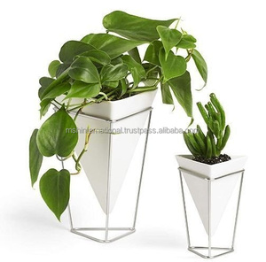 HOME pots de fleurs décoratifs nodic grands pots de fleurs ronds dorés pots d'intérieur argentés pour arbre plante artificielle - Product Image 3