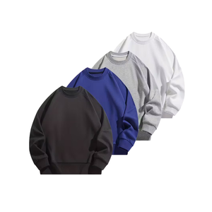 Sweat-shirt en molleton de coton personnalisé 2025 pour homme, sweat-shirt oversize personnalisé, logo imprimé, col rond, taille plus, sweat-shirts pour homme - Product Image 1