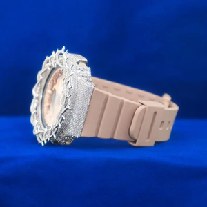 Reloj digital personalizado Iced Out VVS Moissanite Diamonds Watch Cinturón de goma automático de lujo Hip Hop Watch Regalo para hombres - Product Image 6
