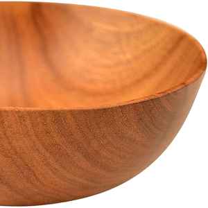 Ensaladera Grande de Madera de Acacia de 12 Pulgadas - Tazón Redondo de Madera para Servir Frutas y Pasta - Utensilios de Cocina Ecológicos Hechos a Mano - Product Image 2