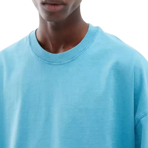 New Design Hip Hop Tee <b>Drop</b> Shoulder Blank Oversize T-shirt 100% Cotton Cropped Boxy <b>Acid</b> Washed Vintage t Shirt for Men - Product Image 5