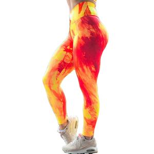 Hot Selling <b>Women's</b> High-Waisted Gym Workout <b>Leggings</b> Solid Pattern Printed Fitness Yoga Sport Pants Elastic Waist for Adults - Product Image 4