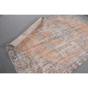 Alfombra Turca Vintage de Lana Naranja, 5.7x9.6 pies (174x292 cm) - Product Image 5