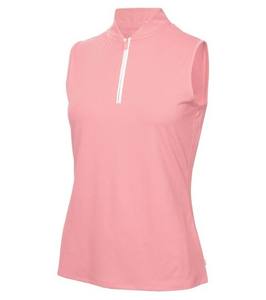 Ropa informal de moda, camiseta sin mangas antiestática para mujer, diseño personalizable, camiseta sin mangas para mujer sin cuello con cremallera, comodidad de Color rosa claro - Product Image 5