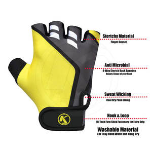 ถุงมือเล่นกีฬาหนังสำหรับยกน้ำหนักฟิตเนสยกน้ำหนักผลิตจากหนังสินค้าใหม่ออกแบบโลโก้ได้ตามต้องการ - Product Image 3