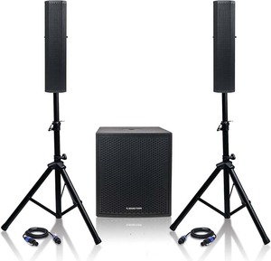 NUEVO Sistema de Altavoces PA de 2 Vías con Subwoofer de 15 Pulgadas y Columna de 4_3_ Array, Altavoz de Audio Estéreo HiFi - Product Image 1