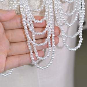 Châle en tricot perlé blanc Bridella VG38A - Drapé doux et enveloppant pour les mariages, les bals et les événements formels - Product Image 5