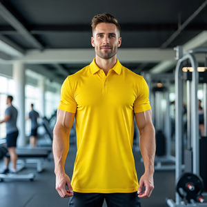 Culturismo Fitness Wear Polo Shirt Hombres Polo de manga corta de alta calidad Polo de entrenamiento de verano para hombres Polos para hombres - Product Image 2