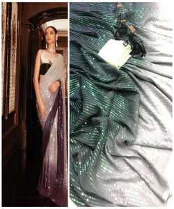 Sari en coton et soie Banarasi pour femmes avec chemisier en crêpe satiné, dernière collection de vêtements de fête et de mariage, tissus doux, vêtement ethnique - Product Image 4