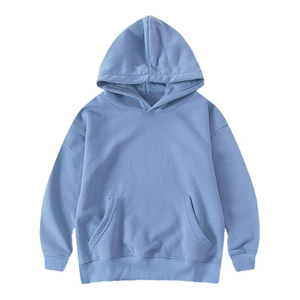 Haute qualité 100% coton garçons pull survêtement poches kangourou à capuche grande taille hiver blanc haute qualité enfants survêtement - Product Image 2