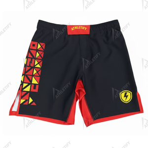 Ensemble d'entraînement MMA Athletify personnalisé Rash Guard + Short de combat Respirant Séchage rapide Vêtement de compression pour sports de combat Unisexe - Product Image 3