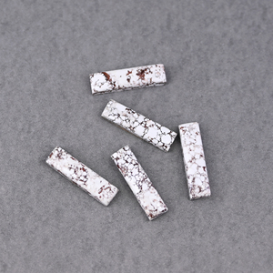 Rectángulo turquesa de caballo salvaje Natural, 6x23mm, fabricación de piedras preciosas sueltas, joyería hecha a mano de Plata de Ley 925, manitas finos - Product Image 2