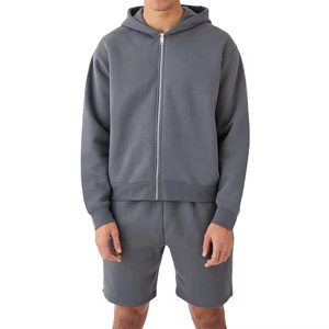 Ensemble de survêtements décontractés pour hommes 2026 – Coupe ajustée, 100 % polyester et coton, comprenant un sweat à capuche et un pantalon de jogging – Idéal pour la gym et les tenues de sport courtes - Product Image 2