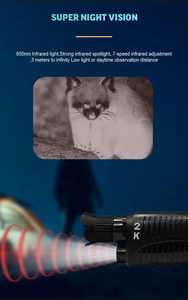กล้องส่องกลางคืนกลางแจ้งกล้องส่องทางไกลและแว่นตามองกลางคืน LED แบบอินฟาเรดกล้องวิดีโอ<span class=keywords><strong>2K</strong></span> กล้องล่าสัตว์ความคมชัดระดับ HD มองเห็นกลางคืน - Product Image 3