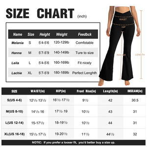 Customized LOGO Women's Flared Yoga <b>Leggings</b> Solid Color Fitness Sports Pants Elastic Waist Flared Women <b>Leggings</b> - Product Image 6