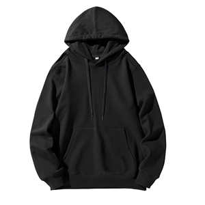 Sweat à capuche à fermeture éclair pour homme 100% coton coupe confortable sweat uni techniques brodées hiver motif solide à capuche - Product Image 5