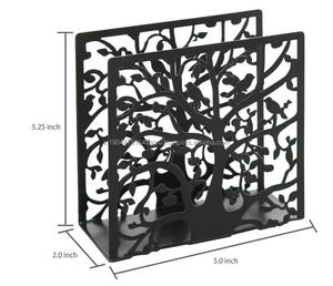 A la venta, servilletero de mesa con árbol y pájaro, organizador de mesa de almacenamiento de cocina, acero inoxidable a precios al por mayor - Product Image 2