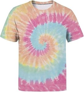 Spring/Summer New Oversized Short Sleeve <b>Tie</b> <b>Dye</b> <b>Shirts</b> Men's <b>Women</b> <b>T</b>-<b>Shirt</b> - Product Image 2