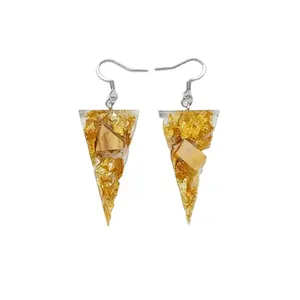 Vintage Customized Color <b>Fashion</b> <b>Drop</b> <b>Earrings</b> for Women Cute Heart Stud Design with Wooden and Resin for Girls - Product Image 1