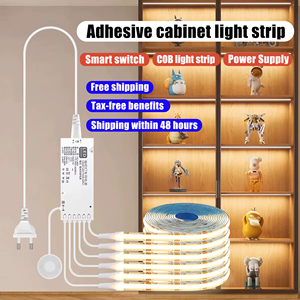 Bande lumineuse LED COB 16,4 pieds, dimmable, 12V, avec capteur tactile pour bois, néons LED, éclairage <span class=keywords><strong>de</strong></span> cuisine, chambre à coucher, IP44 - Product Image 2