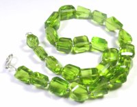 Collier de perles en quartz hydro verre vert péridot, 9-19mm, forme pépite, taillées à facettes, pierres précieuses transparentes de haute qualité, 13 pour