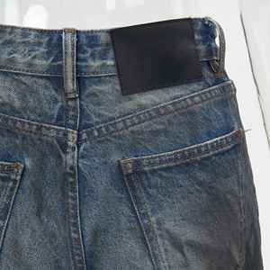 Personnalisé 100% Coton Lavé Jambe Droite Lâche Bleu Jeans Rétro Mode Décontracté Jambe Large Tendance Jeans pour Femmes - Product Image 4