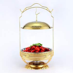 Plat à réchaud décoratif de luxe pour le service de buffet avec un artisanat en acier élégant - Product Image 1