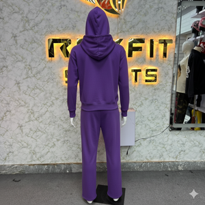 Logo de broderie Stich personnalisé Long cordon de serrage unisexe français éponge fermeture éclair survêtements disponibles en différentes couleurs - Product Image 5