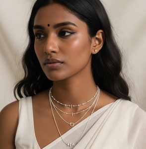 Moderno oro y rodio 925 Plata alta calidad multicapa minimalista enlace cadena collar moda colgante para mujer uso diario - Product Image 1