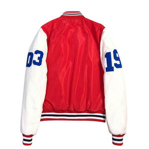 Chaqueta corta retro de chenilla americana bordada con logotipo personalizado para hombre, nuevo diseño, chaqueta universitaria de béisbol vintage con cuello levantado - Product Image 5