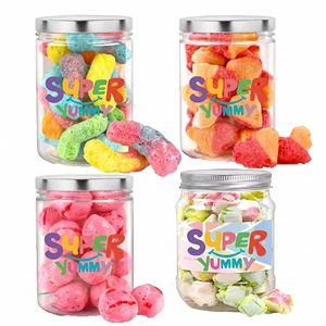 Lot de bonbons gélifiés déshydratés lyophilisés personnalisés en gros, saveurs de <span class=keywords><strong>fruits</strong></span> assorties, friandises croustillantes, directement de l'usine - Product Image 1