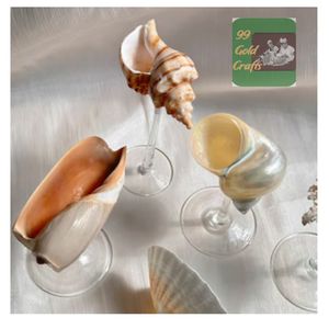 Coupe à vin en coquille de conque du Vietnam, artisanale, gobelet en coquillage pour les fêtes sur le thème de la plage et la décoration haut de gamme - Product Image 3