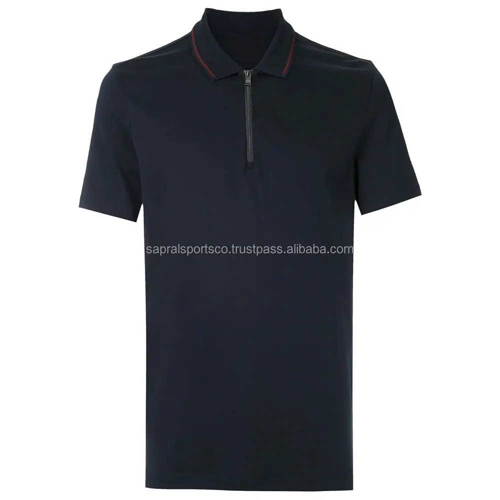 High Quality 20233 Men Polo T Shirt Double Color Style red Body and sleeve black color Style Polo T-Shirt I