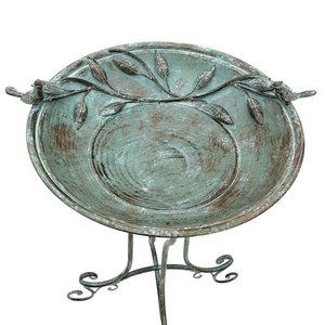 <span class=keywords><strong>Bassin</strong></span> d'eau galvanisé rond <span class=keywords><strong>pour</strong></span> le jardin extérieur de trois <span class=keywords><strong>oiseaux</strong></span> classiques - Product Image 4