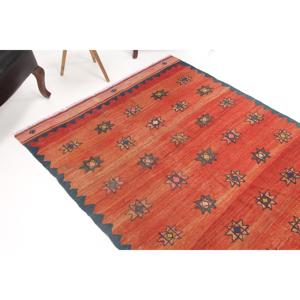 พรมขนาด 4.6x6.9 ฟุต, พรมตุรกี, พรมลายเรขาคณิตสีแดง - Product Image 1