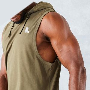 Camiseta sin Mangas para Hombre con Bordado y Tejido de Fibra de Bambú y Algodón para Entrenamiento - Product Image 2
