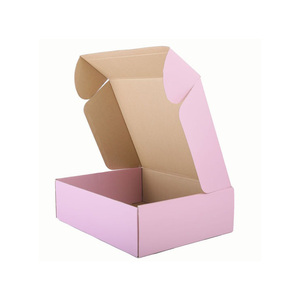 Caja de correo corrugado personalizada. Papel Kraft rosa para cajas de envío de ropa logotipo personalizado cajas de envío rosa para H - Product Image 1