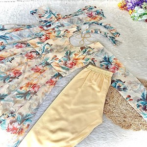 Robe en organza de soie avec dupatta et pantalon assorti, présentée par New Party Wear Look, tissu de haute qualité avec impression numérique. - Product Image 5