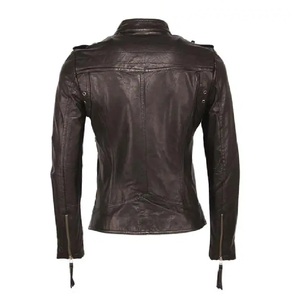 Women's Genuine <b>Sheepskin</b> Leather <b>Jacket</b> Denim Fashion Windbreak <b>Jacket</b> for Adults - Product Image 6