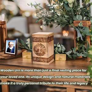 Wooden urn for Human ashes Tree of Life Engraved <b>box</b> for Ashes <b>Large</b> Adult pet <b>Box</b> for Ashes <b>Memorial</b> urn - Product Image 4