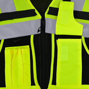 ULTAC venta al por mayor fluorescente de alta visibilidad transpirable de alta calidad y chalecos reflectantes de seguridad con bolsillo - Product Image 4