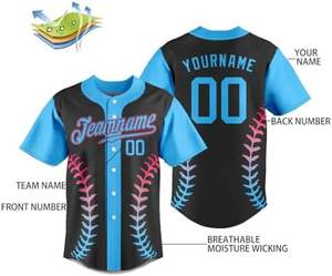 ชุดเบสบอลใหม่เครื่องแบบกีฬาแบบติดกระดุมสำหรับผู้ชายผู้หญิงและเด็ก - Product Image 2